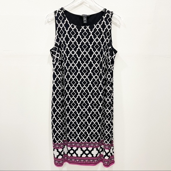 INC Sleeveless Printed Shift Dress Moroccan Window Print Size 0X - Picture 1 of 6
